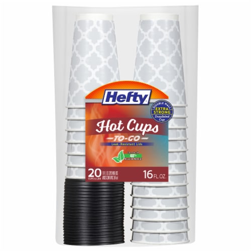 White Paper Coffee Cups, 12oz, 50ct