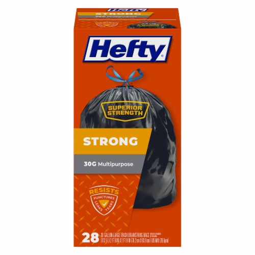 Hefty® Strong 30-Gallon Multi-Purpose Large Drawstring Trash Bags