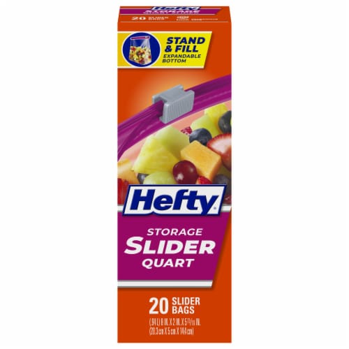 Hefty® Quart Storage Slider Bags Perspective: front