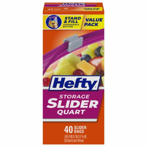 Hefty® Storage Quart Slider Bags Value Pack Perspective: front