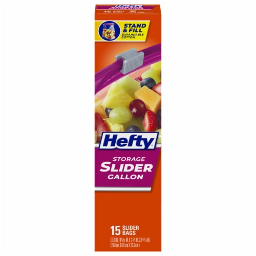 Hefty® Gallon Storage Slider Bags Perspective: front