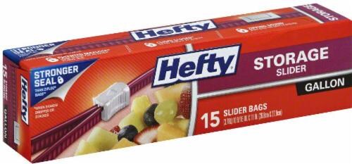 Hefty OneZip Storage Bags Perspective: front