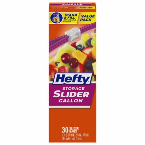 Hefty® Storage Gallon Slider Bags Value Pack Perspective: front