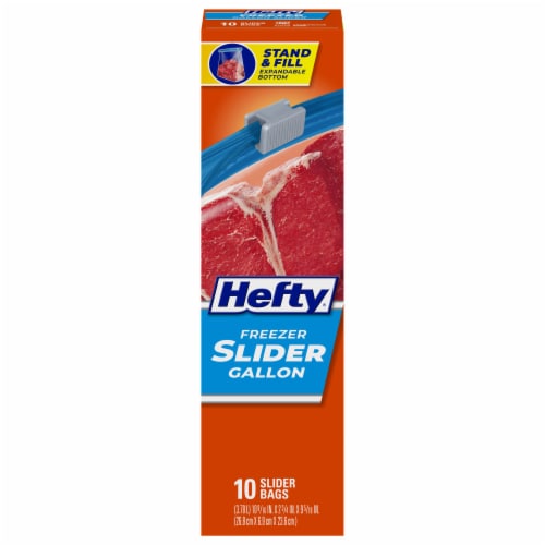 Hefty® Gallon Freezer Slider Bags Perspective: front