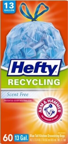 Hefty Strong Tall Kitchen Drawstring Trash Bags - 13 Gallon - 60ct