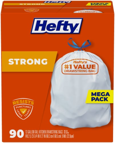 Hefty® Strong Tall Kitchen Drawstring Trash Bags, 90 ct - QFC