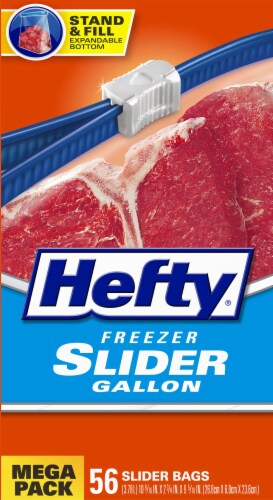 Hefty Gallon Freezer Slider Bags Value Pack, 25 count