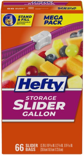 Hefty Storage Gallon Slider Bags Perspective: front