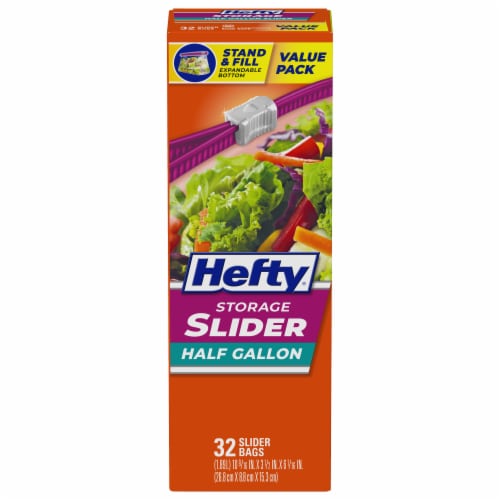 Hefty Slider Freezer Storage Bags, Quart Size, 74 Count : Health &  Household 