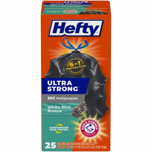 Hefty® Ultra Strong™ Multipurpose White Pine Breeze 30 Gallon Drawstring Trash  Bags, 25 ct - Gerbes Super Markets