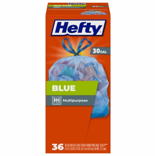 Hefty 30-Gallons Clear Outdoor Plastic Recycling Drawstring Trash Bag  (36-Count)