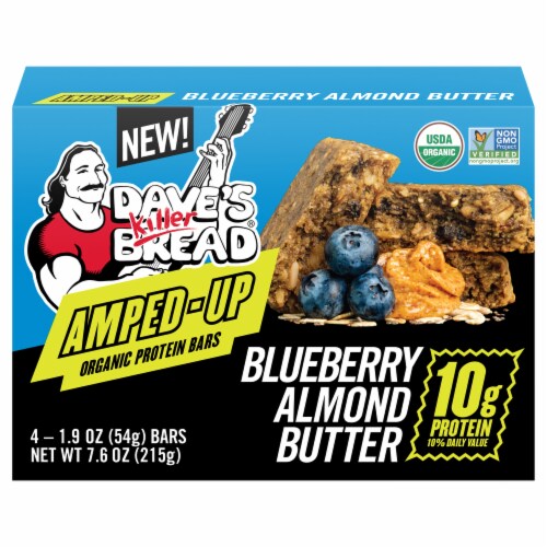 Dave's Killer Bread® Amped-Up Blueberry Almond Butter Protein Bars Perspective: front