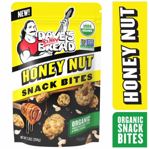 Dave's Killer Bread Heavenly Honey Nut Crunchy Snack Bites Honey Organic Snacks Perspective: front