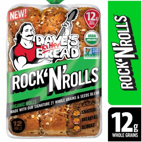 Dave's Killer Bread Rock N Rolls Organic Rolls Perspective: front