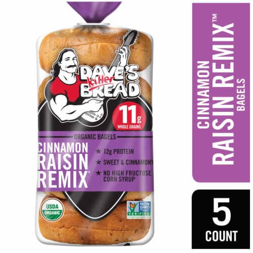 Dave’s Killer Bread Cinnamon Raisin Remix Bagels Organic Bagels