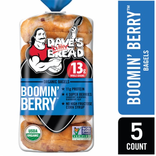 Dave’s Killer Bread Boomin’ Berry Organic Bagels