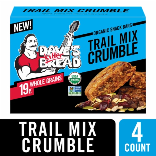 Dave's Killer Bread Trail Mix Crumble Organic Snack Bars Perspective: front