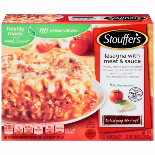 Stouffer's Lasagna with Meat Sauce Perspective: front