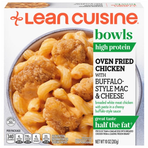 Lean Cuisine Bowls Oven Fried Chicken with Buffalo Style Mac and Cheese Frozen Meal Perspective: front