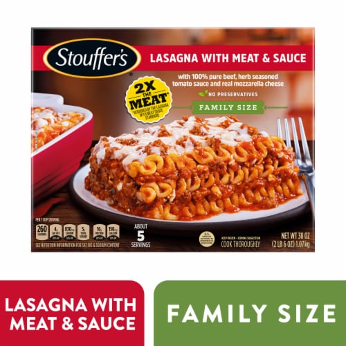 Stouffer's® Family Size Lasagna with Meat & Sauce Frozen Meal Perspective: front
