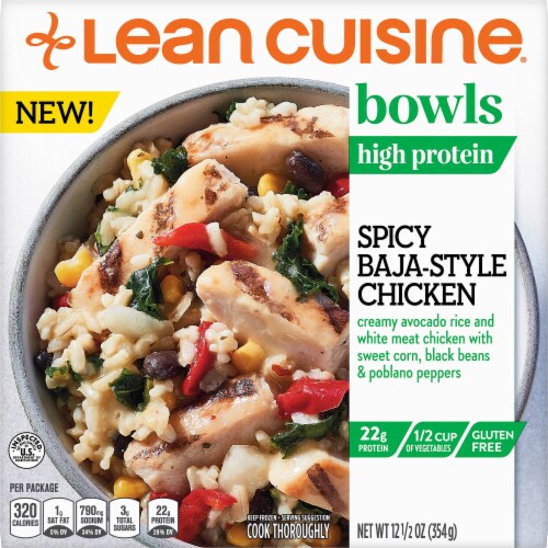 Lean Cuisine Bowls Spicy Baja Style Chicken Frozen Meal Perspective: front