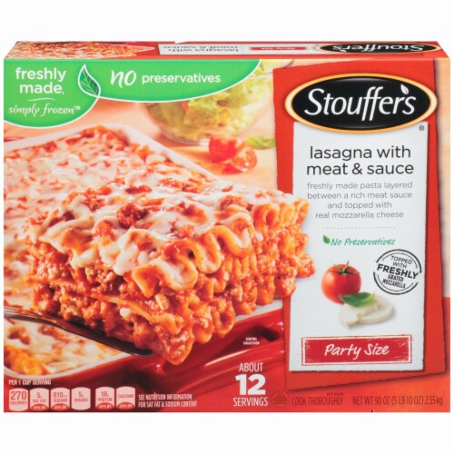 Stouffer's Party Size Lasagna with Meat & Sauce Perspective: front