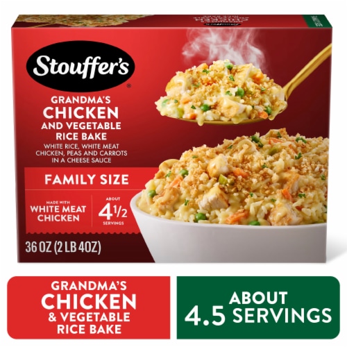 Stouffer's® Family Size Grandma's Chicken & Vegetable Rice Bake Frozen Meal Perspective: front