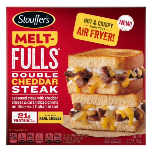 Stouffer's® Meat-Fulls® Double Cheddar Steak Frozen Sandwiches Perspective: front