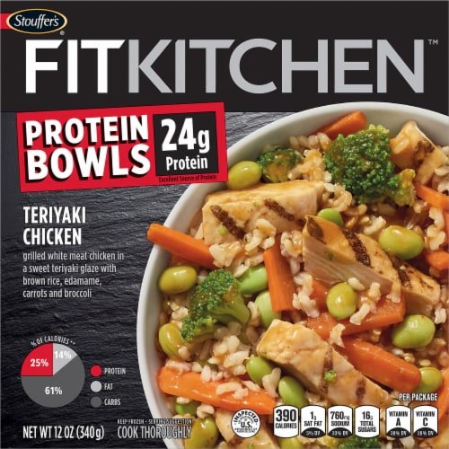Stouffer's Fit Kitchen Bowls Teriyaki Chicken Bowl Frozen Meal Perspective: front