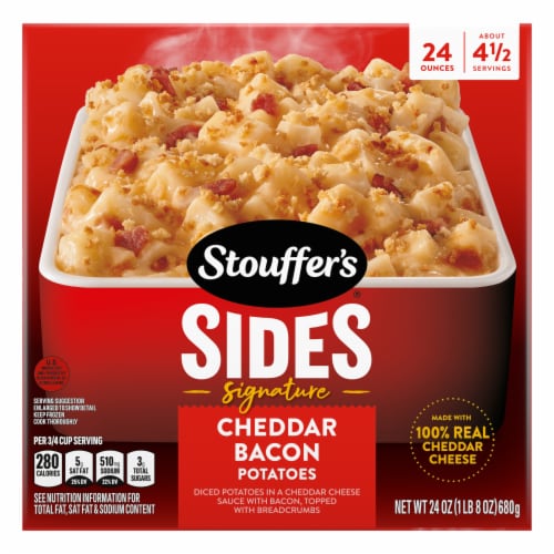 Stouffer's Cheddar Bacon Potatoes Frozen Side Dish Perspective: front