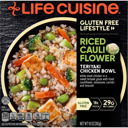 Life Cuisine™ Riced Cauliflower Teriyaki Chicken Bowl Frozen Meal Perspective: front