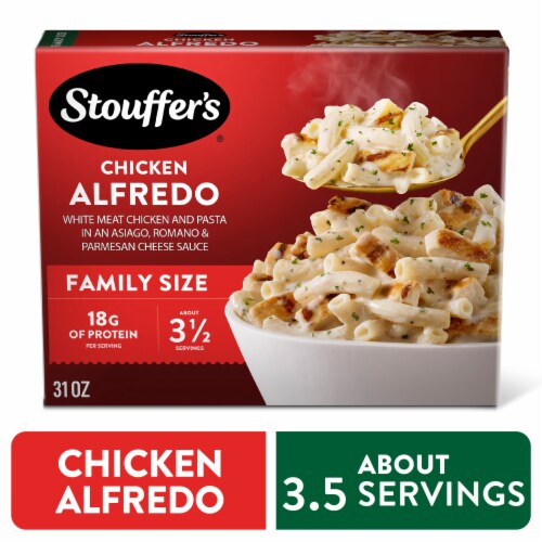 Stouffer’s Chicken Alfredo Pasta Family Size Frozen Chicken Pasta Frozen Dinners Perspective: front