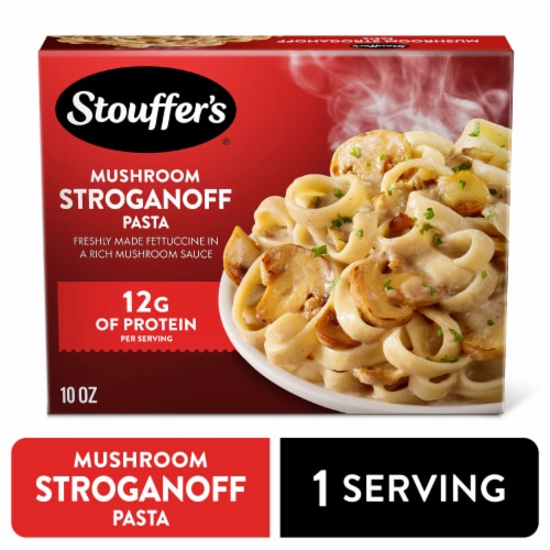Stouffer’s Mushroom Stroganoff Pasta Single Serve Frozen Mushroom Pasta Easy Meals Perspective: front