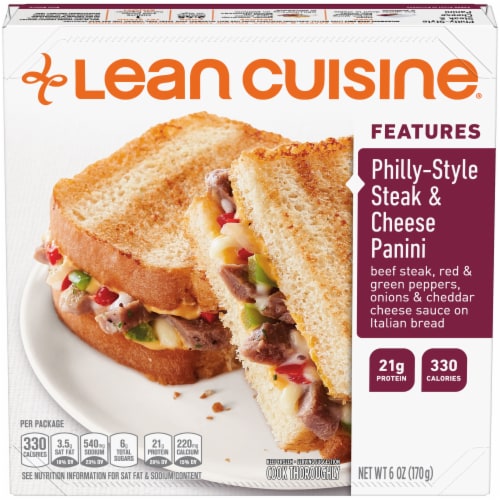 Lean Cuisine Features Philly-Style Steak & Cheese Frozen Meal Perspective: front