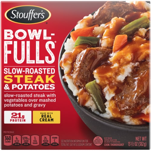 Stouffer's® Bowl-Fulls® Slow-Roasted Steak & Potatoes Frozen Meal Perspective: front