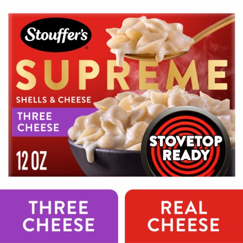 Stouffer’s Supreme Shells and Cheese Three Cheese Boxed Mac & Cheese Dinner Kit Perspective: front