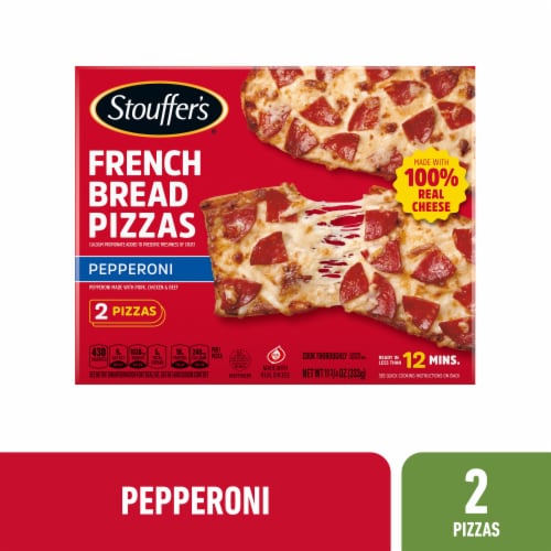 Stouffer's Pepperoni French Bread Frozen Pizza Perspective: front