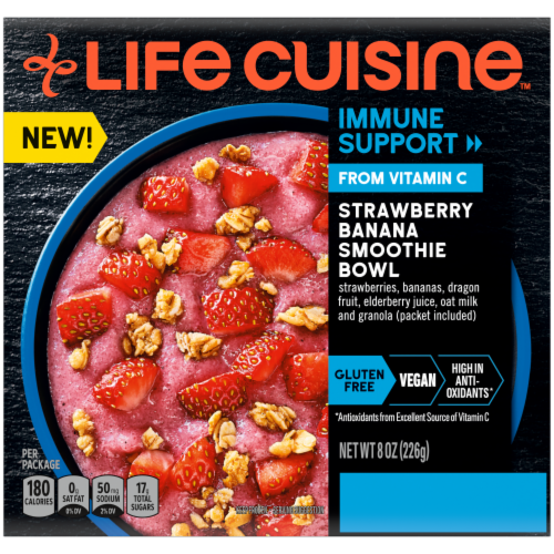 Life Cuisine™ Immune Support Strawberry Banana Smoothie Bowl Perspective: front