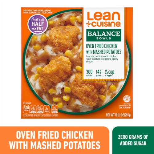 Lean Cuisine® Bowls Oven Fried Chicken with Mashed Potatoes Frozen Meal Perspective: front