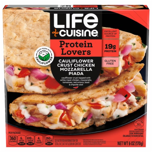 Vital Pursuit Chicken Mozzarella Pizza High Protein GLP-1 Friendly Frozen Meal Perspective: front