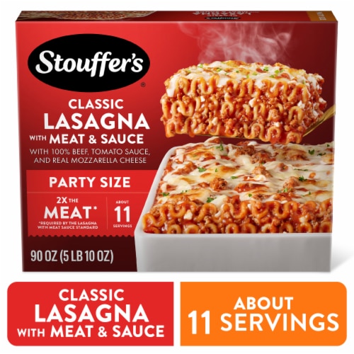 Stouffer's Family Size Lasagna with Meat & Sauce Frozen Meal Perspective: front