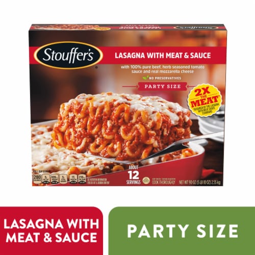 Stouffer's Family Size Lasagna with Meat & Sauce Frozen Meal Perspective: front