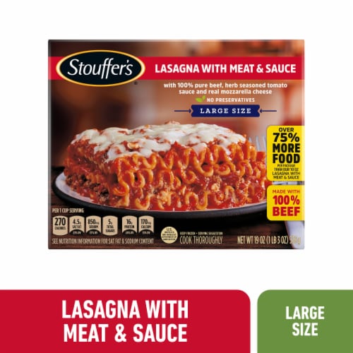 Stouffer's® Lasagna with Meat & Sauce Frozen Meal Perspective: front