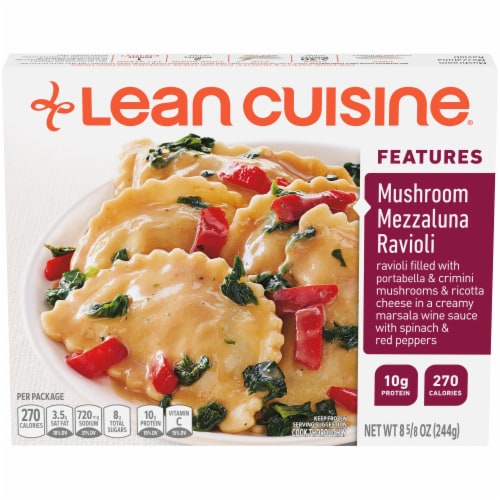 Lean Cuisine® Features Mushroom Mezzaluna Ravioli Frozen Meal Perspective: front