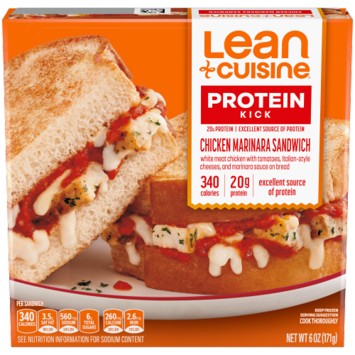 Lean Cuisine® Protein Kick Chicken Marinara Sandwich Frozen Meal Perspective: front