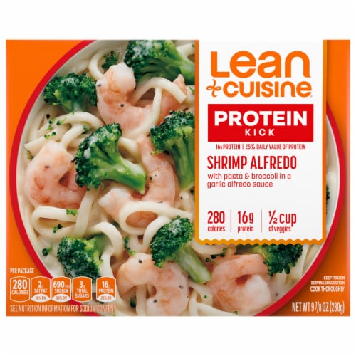 Lean Cuisine® Protein Kick Shrimp Alfredo Frozen Meal Perspective: front