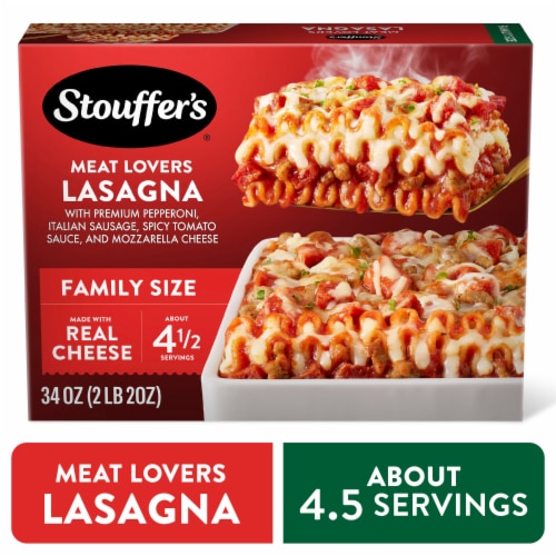Stouffer's® Family Size Meat Lovers Lasagna Frozen Meal Perspective: front