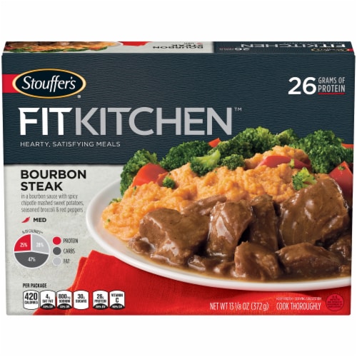Stouffer's Fit Kitchen Bourbon Steak Frozen Meal Perspective: front