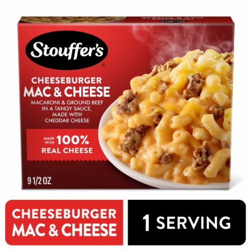 Stouffer’s Cheeseburger Mac & Cheese Single Serve Single Frozen Meals Perspective: front