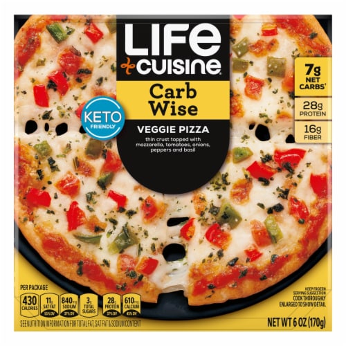 Life Cuisine Veggie Personal Frozen Pizza Frozen Meal